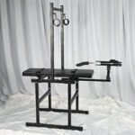 Black Adjustable Bondage Play Bench with Sex Machine - Image 6