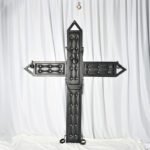 Black Restraint Cross for Bondage Play with Adjustable Attachment Points - Image 8