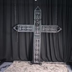 Black Restraint Cross for Bondage Play with Adjustable Attachment Points - Image 7
