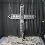 Black Restraint Cross for Bondage Play with Adjustable Attachment Points - Image 5
