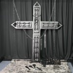 Black Restraint Cross for Bondage Play with Adjustable Attachment Points - Image 4