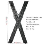 Black Bondage X-Frame with Adjustable Restraints - Image 11