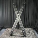 Black Bondage X-Frame with Adjustable Restraints