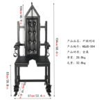 Black Adjustable Bondage Chair with Restraint Features - Image 5
