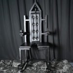 Black Adjustable Bondage Chair with Restraint Features - Image 2