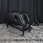 Black Bondage Restraint Table with Adjustable Straps - Image 8