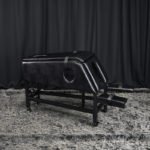 Black Bondage Restraint Table with Adjustable Straps - Image 5