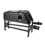 Black Bondage Restraint Table with Adjustable Straps