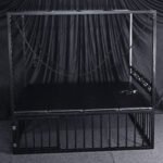 Black BDSM Restraint Bed with Adjustable Suspension - Image 8