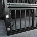 Black BDSM Restraint Bed with Adjustable Suspension - Image 7