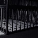 Black BDSM Restraint Bed with Adjustable Suspension - Image 5