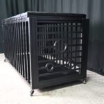 Black Restraint Cage with Cushioned Base - Image 9