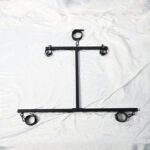 Black Adjustable Restraint Cross with Cuffs - Image 11
