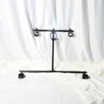 Black Adjustable Restraint Cross with Cuffs - Image 10