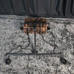 Black Adjustable Restraint Cross with Cuffs - Image 9