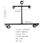 Black Adjustable Restraint Cross with Cuffs - Image 4