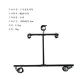 Black Adjustable Restraint Cross with Cuffs - Image 3