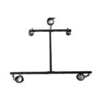 Black Adjustable Restraint Cross with Cuffs