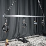 Black Multi-Point Restraint Bar with Adjustable Cuffs - Image 9