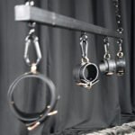 Black Multi-Point Restraint Bar with Adjustable Cuffs - Image 7