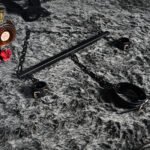 Black Adjustable Restraint Bar with Cuffs - Image 6